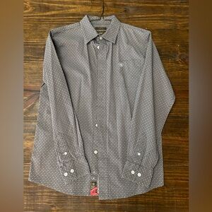 BOYS ARIAT LONGSLEEVE WESTERN BUTTON UP SHIRT SIZE LARGE 14-16